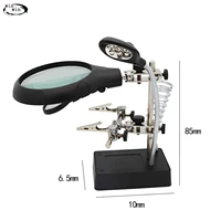 berkem welding magnifying glass worktable electronic maintenance led table lamp with lamp electric soldering iron stand