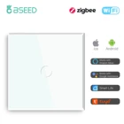 Умный выключатель BSEED Zigbee, настенный сенсорный переключатель с Wi-Fi, 123 клавишами, с поддержкой Google Home, Alexa, нулевой провод