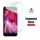 4 шт. Защитное стекло для iPhone 12 11 Pro Max 12 Mini Защита экрана для iPhone 6 6s 7 8 Plus X XR XS SE стекло