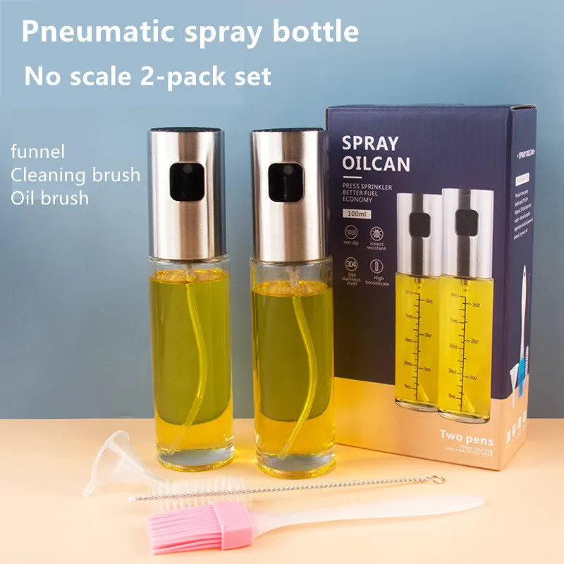 

2PCS BBQ Baking Olive Oil Spray Bottle Oil Vinegar Spray Bottles Water Pump Gravy Boats Grill Sprayer BBQ Kitchen Tools Salad