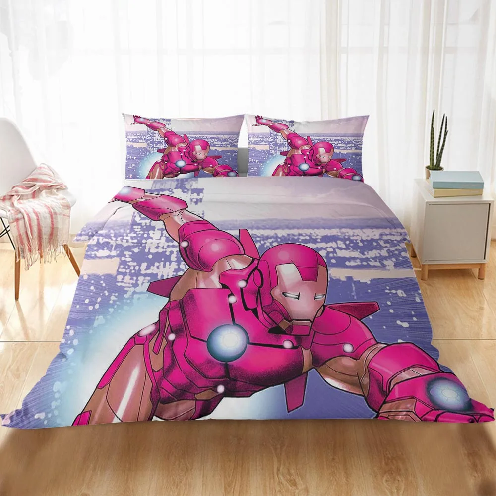 Комплекты постельного белья с 3D изображением Железного человека Комплект модное