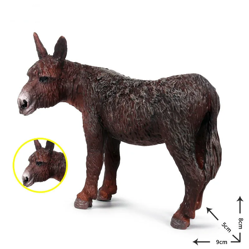 

Simulation Poultry Donkey Figures Animal Farm Model Collection Miniature Cognition Educational Toys for Children Gift Home Decor