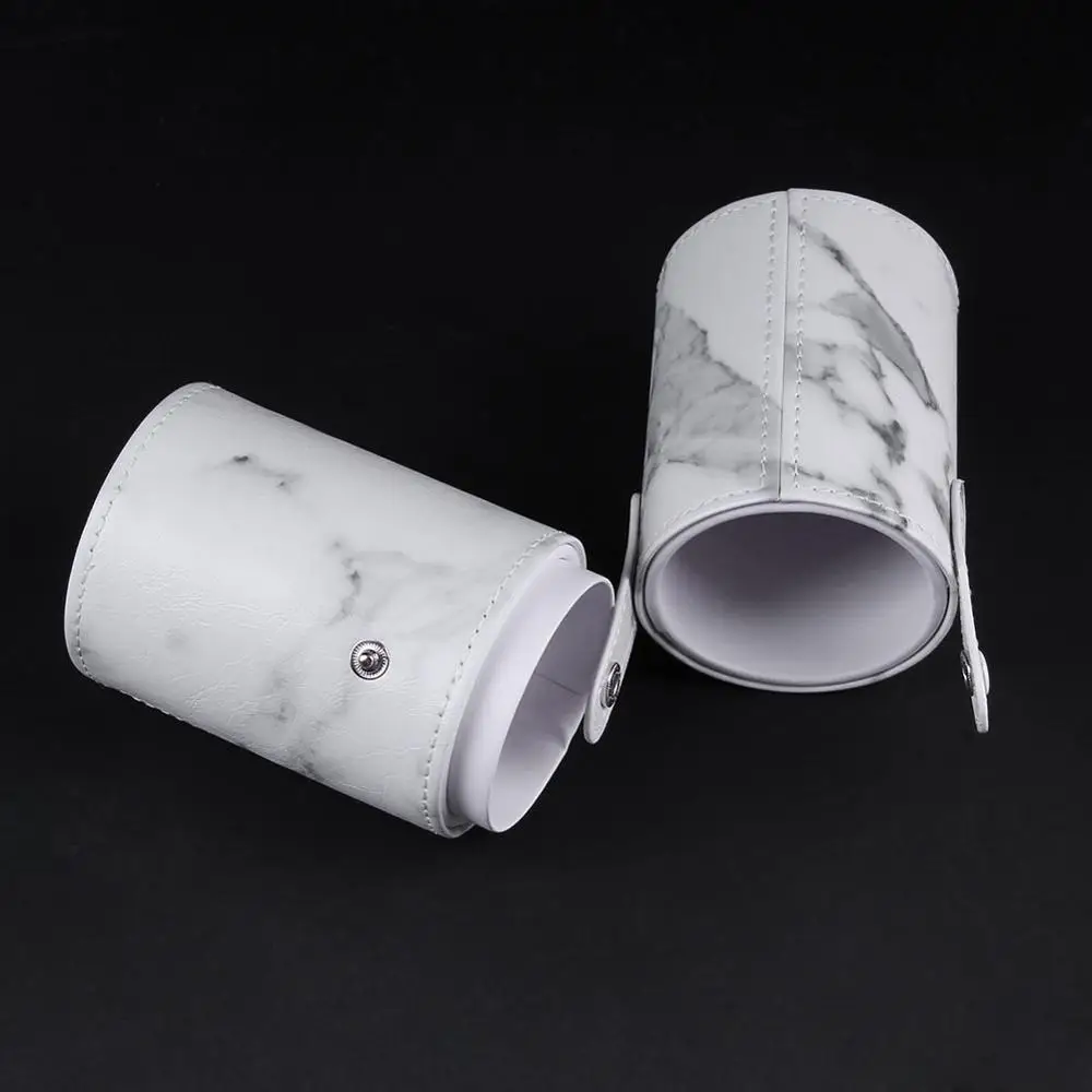 Портативная полиуретановая мраморная коробка для макияжа органайзер
