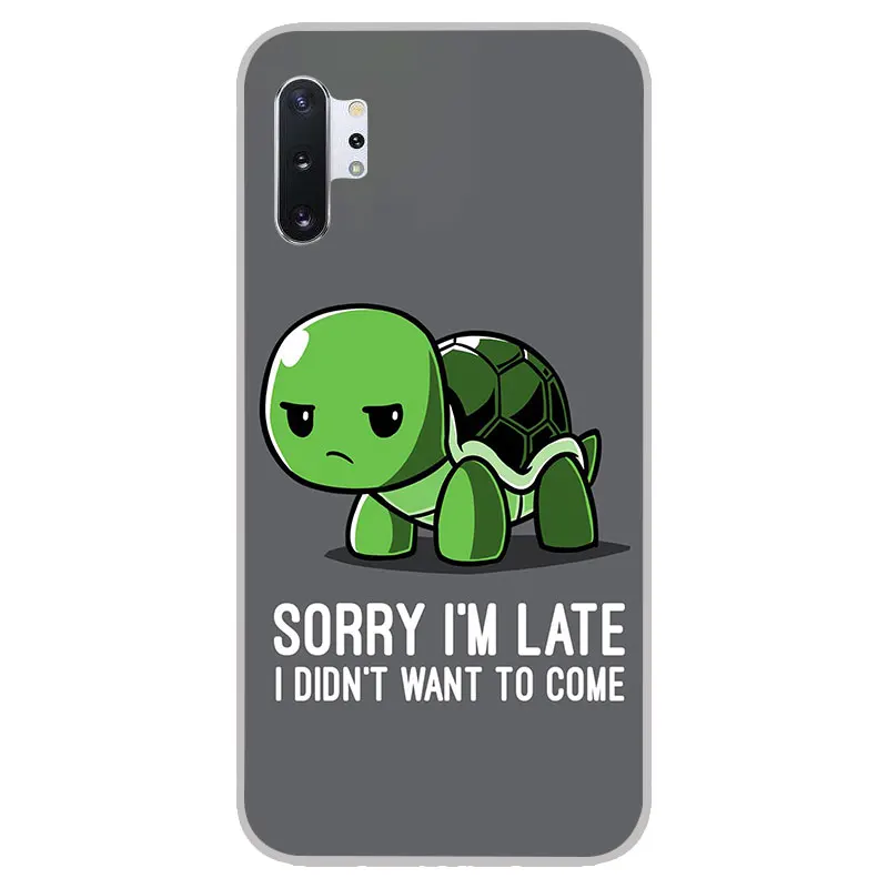 cartoon tortoise Matte Silicone Case For Samsung galaxy Note 10 pro 9 8 A90 A70 A60 A50 A40 A30 A10 M40 M30 M20 M10 cover |