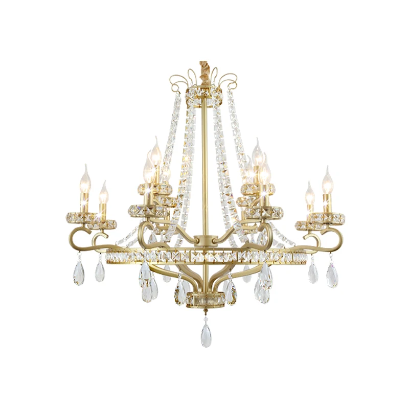 Современная светодиодная люстра с золотистой отделкой для гостиной спальни