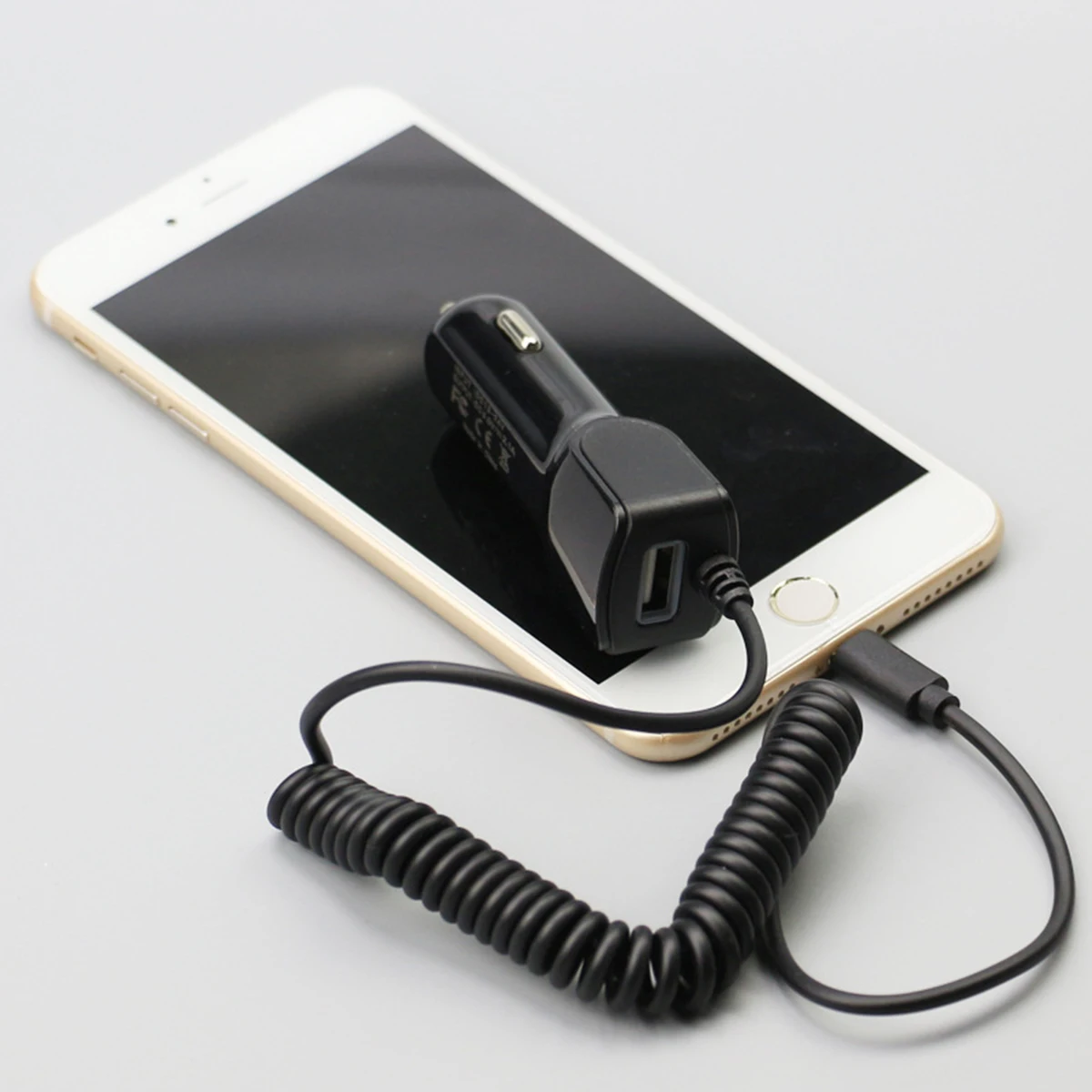 

Быстрое Автомобильное зарядное устройство с USB-кабелем для зарядки iPhone 8 7 6s Plus 5S Type-C