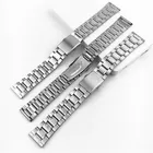 Ремешок из нержавеющей стали для наручных часов, Роскошный Серебристый складной сменный браслет для мужчин и женщин, Часовые аксессуары, 121416182022 мм