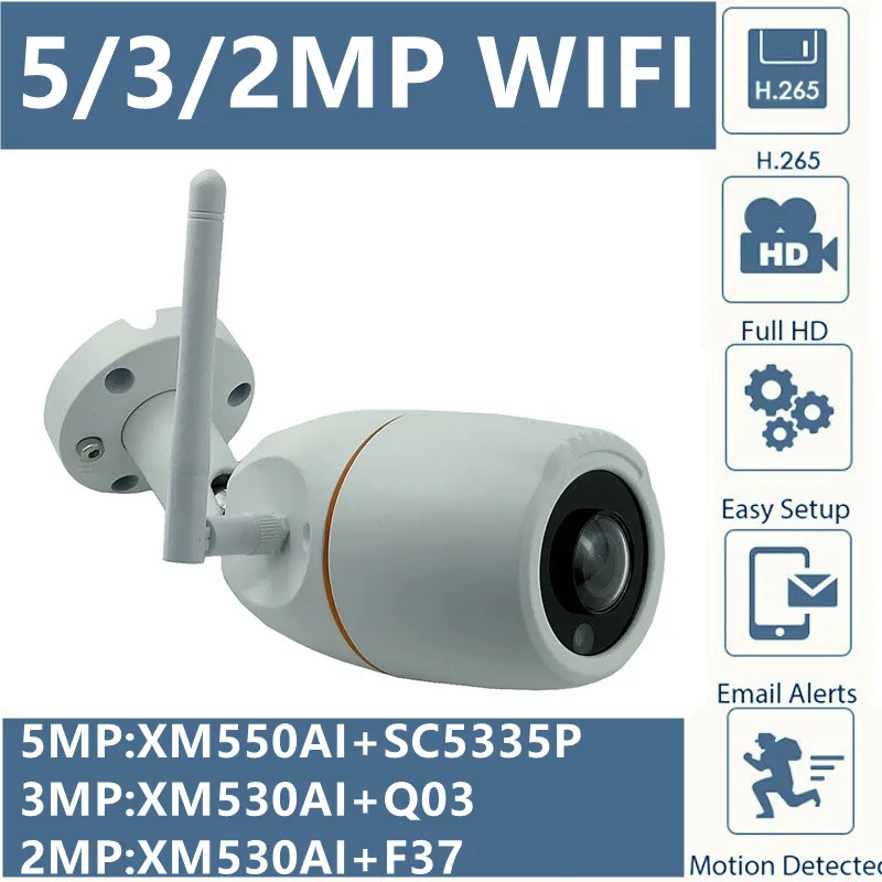 Панорама 1 7 мм Беспроводной Wi Fi 5 Мп 3 2 МП XM530AI + Q03 IP Металлическая Цилиндрическая