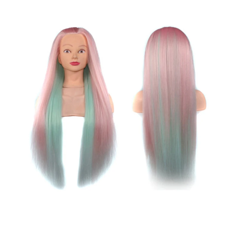 

Long Hair Thick Professional Training Head Practice Hair Style of a Fashion Model Doll