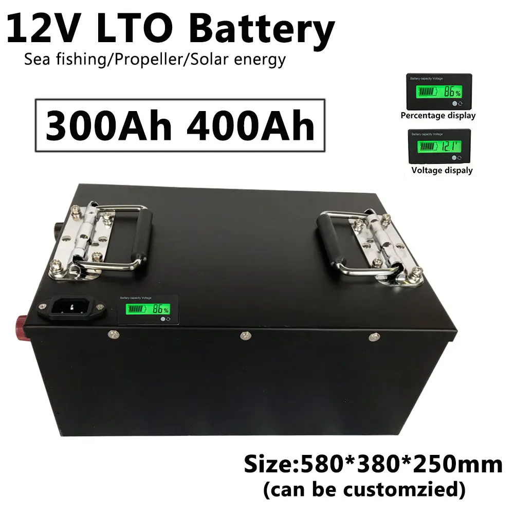 Литиевый титановый аккумулятор LTO 12 В 300 Ач 400 с быстрой зарядкой BMS 10C для мощного