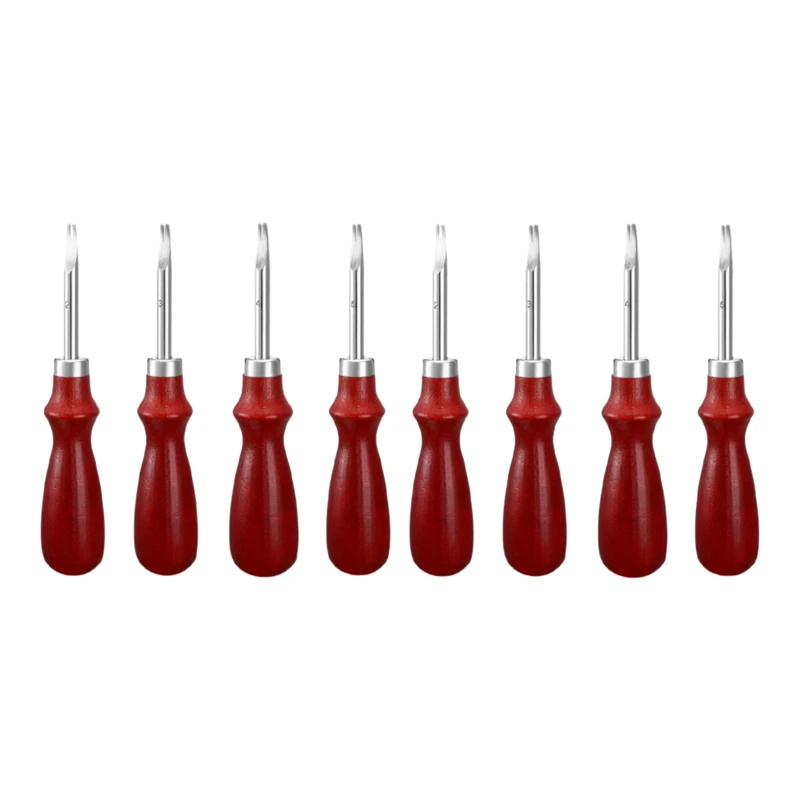 

8 Diy Craft Tools For Edge Leather Beveling And Leather Trimming, Leather Grooving Tool (1.5Mm, 1.2Mm, 1.0Mm, 0.8Mm)