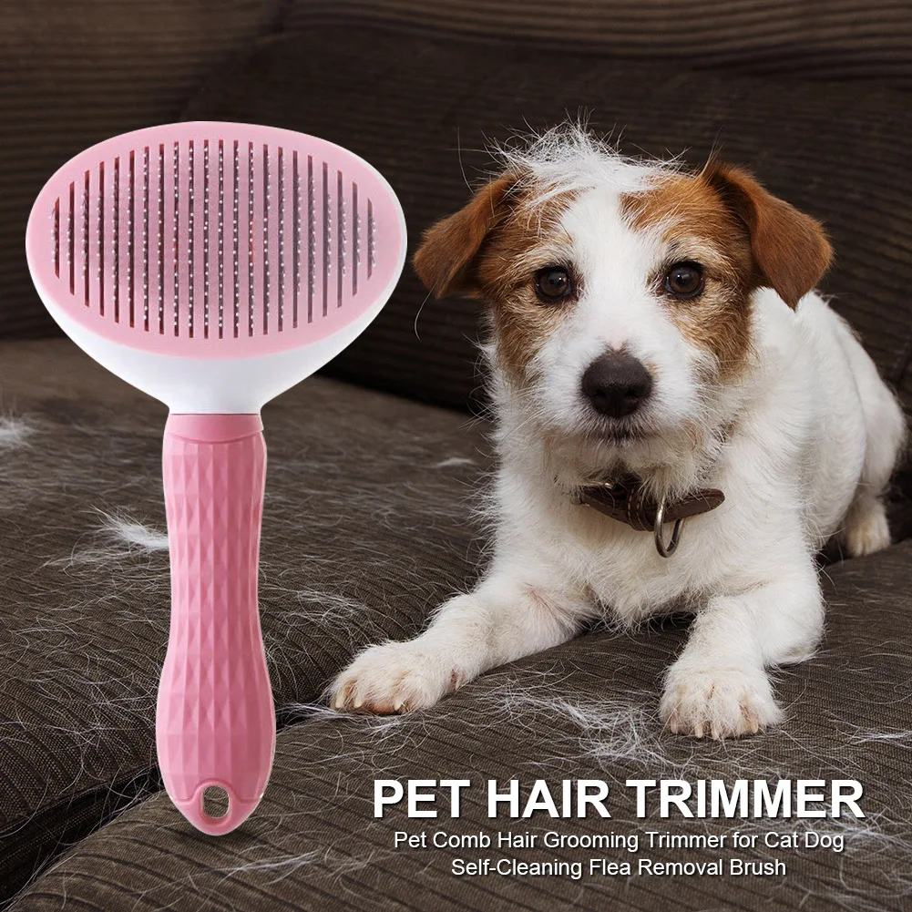 

Dog Hair Removal Comb Grooming Cats Comb Pet Products Cat Flea Comb Pet Comb for Dogs Grooming Toll Automatic Hair Brush Trimmer