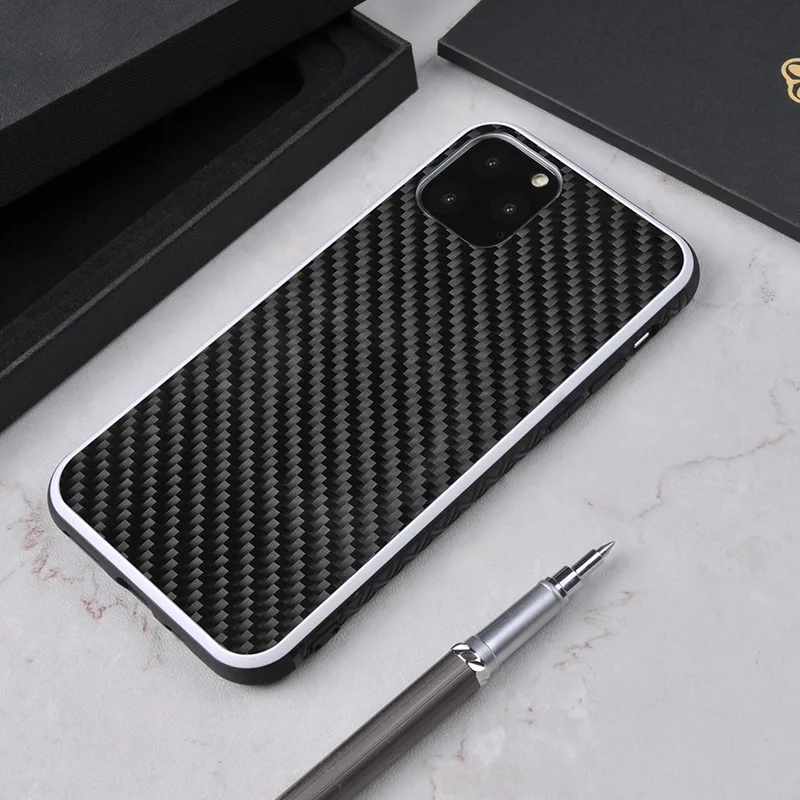 Кевлар Настоящее чистое углеродное волокно Модный чехол для телефона для iphone 11 11 pro max ультра-тонкий анти-падение жесткий бизнес глянцевый светильник чехол