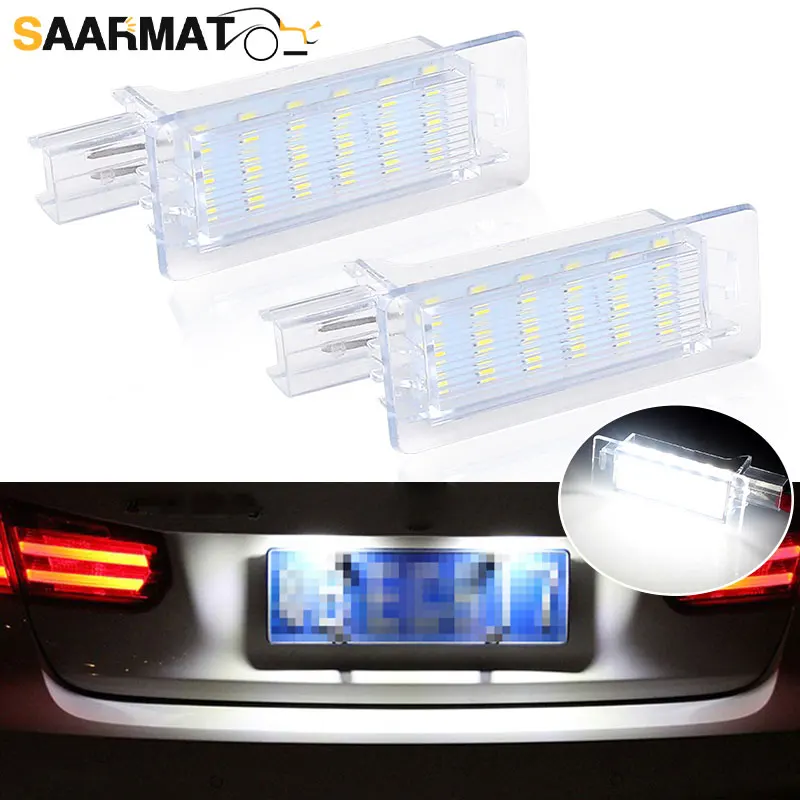 Светодиодный номерной знак 2 шт. для Renault Scenic 3 Modus Laguna Espace 4 Zoe Captur Fluence Dacia Duster Logan