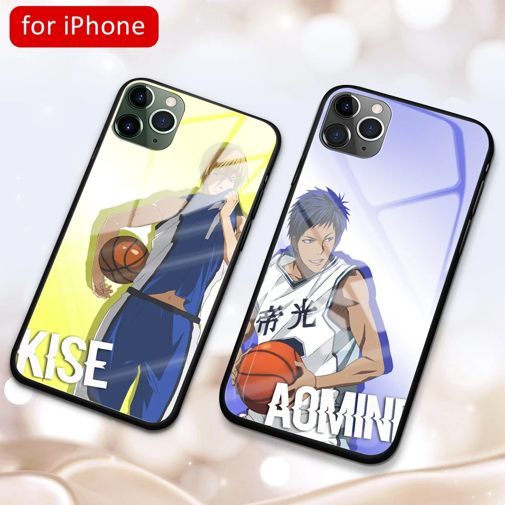 DIY чехол для iphone Se 2020 Kuroko's баскетбольный стеклянный Жесткий Чехол iPhone 6 6S 7 8 plus X XR