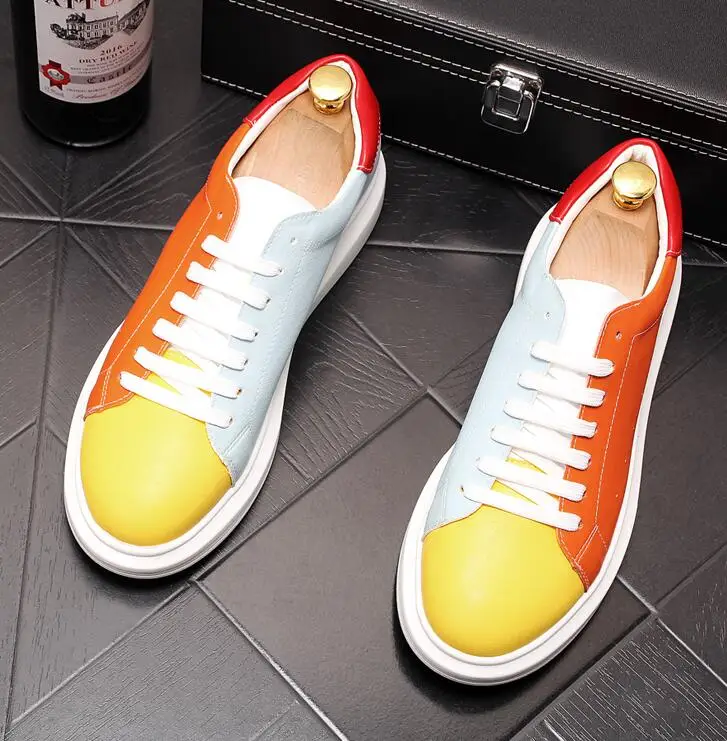 

2020 street New Men's Designer unique mixed colors Casual flats Shoes moccasins skateboard Shoes Sapato Social Masculino