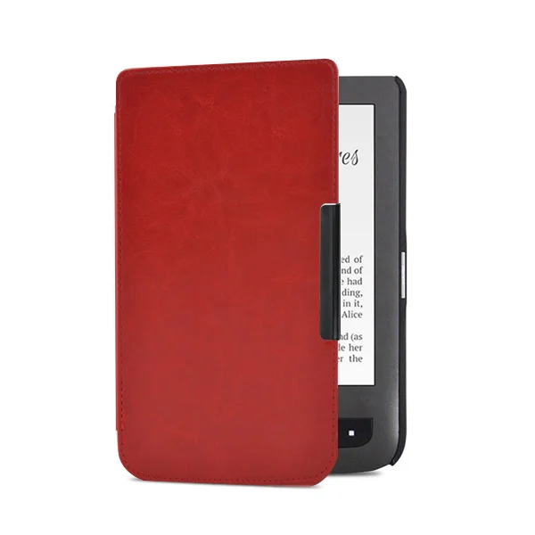 PB624 FM RD Высокое качество кожаный чехол для Pocketbook basic touch lux 2 614/624/626/640 touch lux 3 pocketbook электронная читалка чехол - Цвет: PB624 FM RD