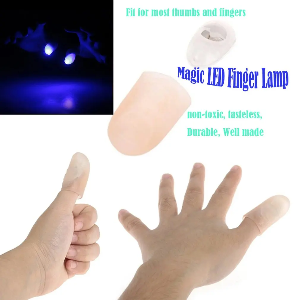 Светодиодный лампочка на палец большой Свет Волшебный свет вверх волшебный трюк