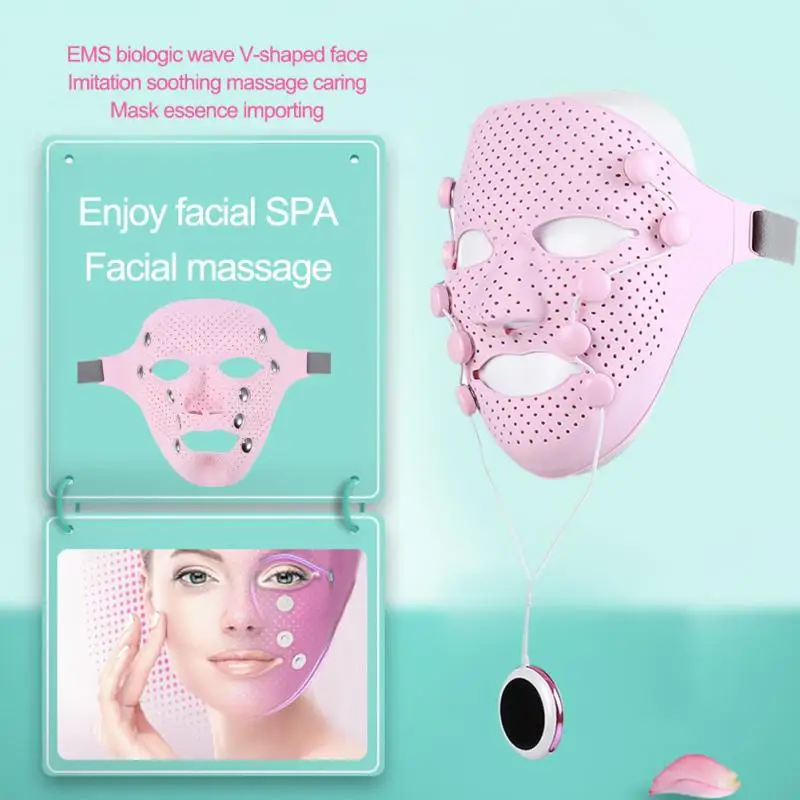 Electric Vibration Face Mask Massager Home Use Anti-wrinkle Magnet Massage Facial SPA Acne Wrinkle Removal Therapy Beauty Care | Красота и