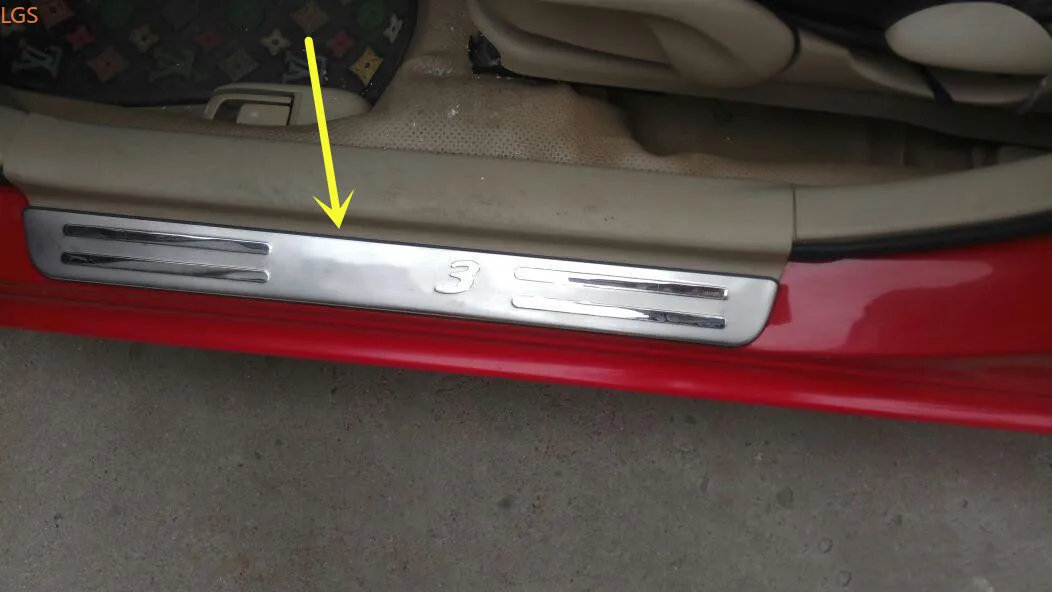 

For Mazda 3 2007-2015 High-quality stainless steel Threshold guard plate anti-scratch protection Car styling