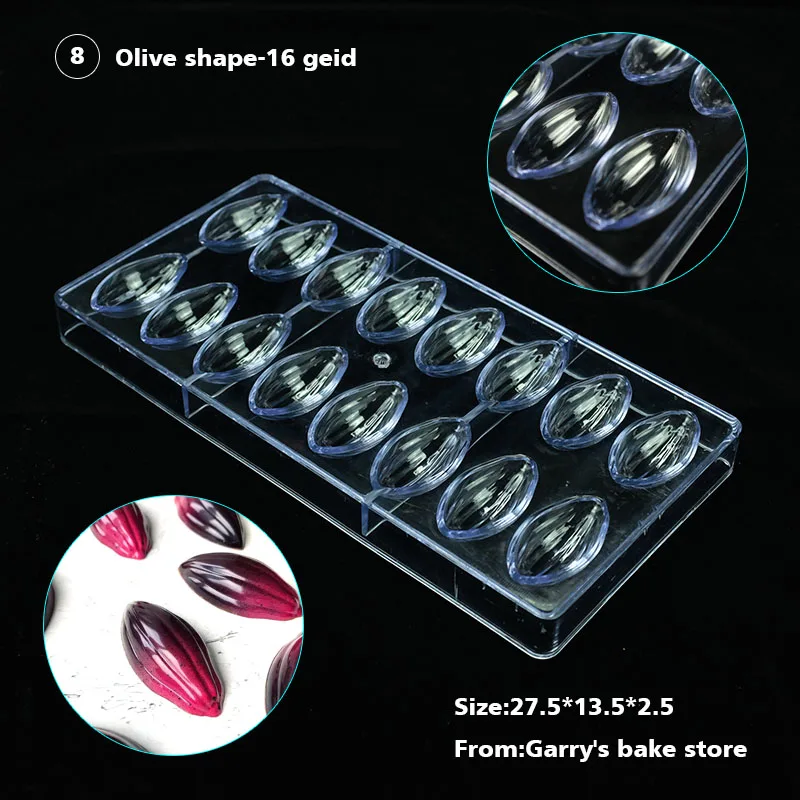Форма для нового шоколада форма какао-бобы конфет поликарбонатная кухонная