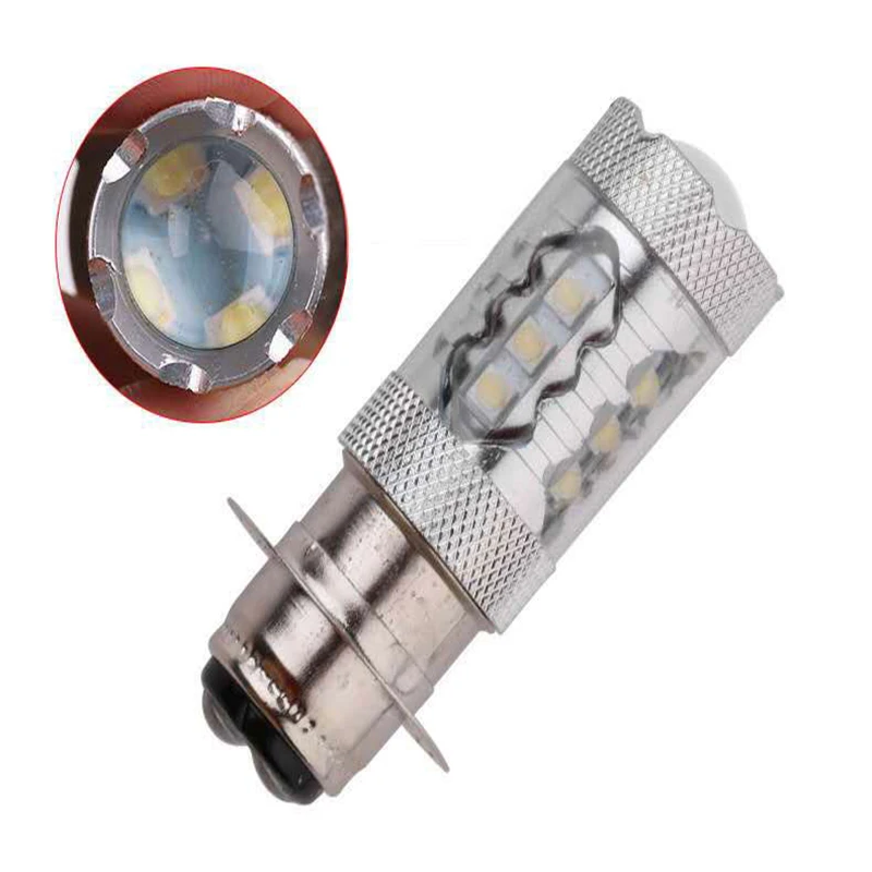 1 шт. мотоциклетные светодиодный фары для P15D 25 80 Вт 2828 16SMD супер яркий белый