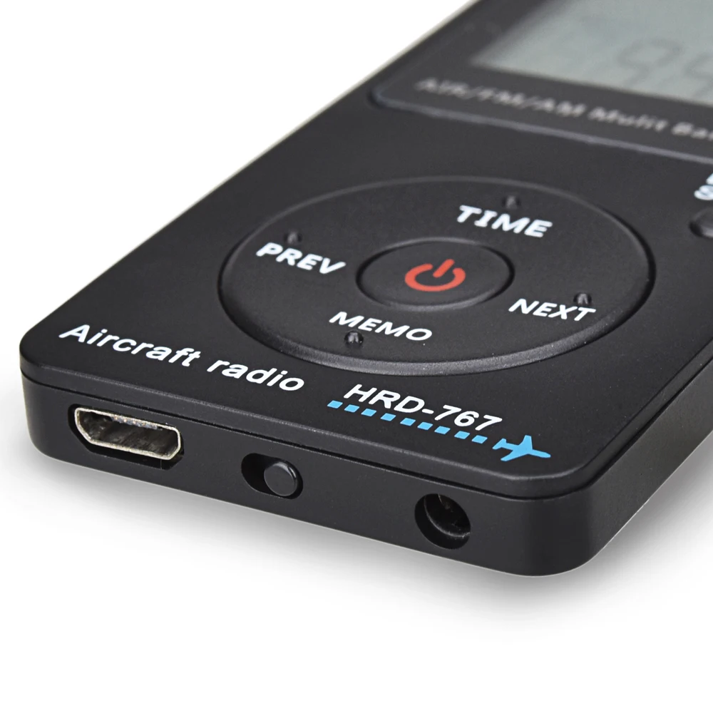 HanRongDa HRD-767 Multi Band FM/AM/AIR Radio Aircraft Receiver Blacklit LCD Display Lock Button with Headphones 2019 | Электроника