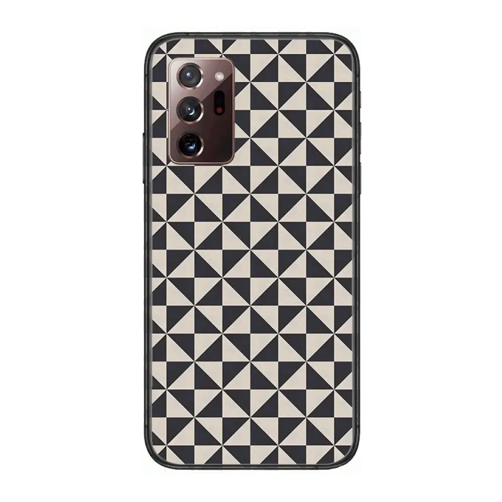 

Diamond lattice Phone Case cover hull For SamSung note20 10 9 8 4 pro plus black prime soft bumper Transparent