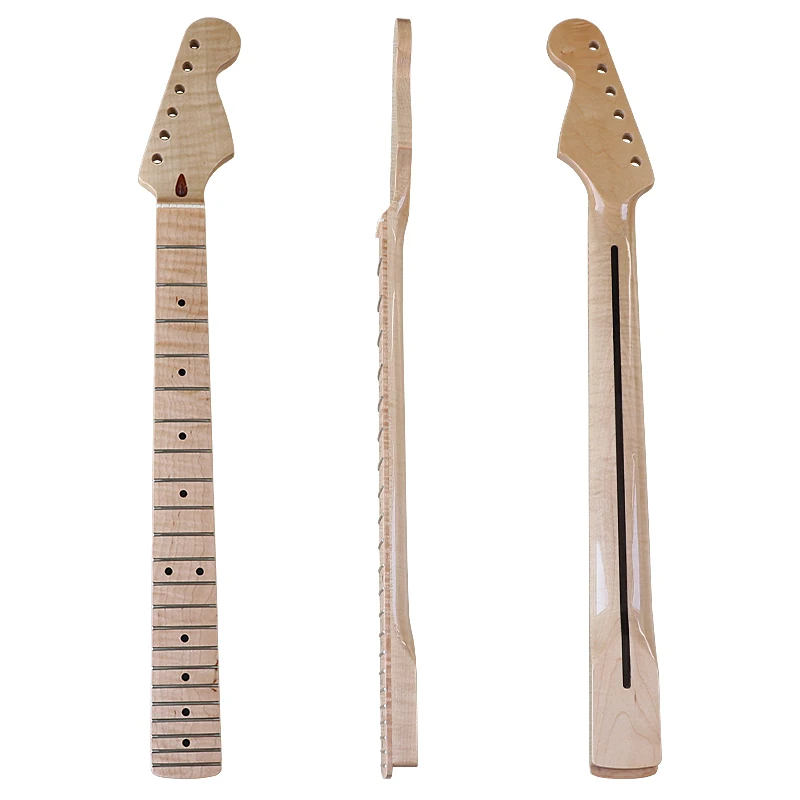 Шейка для электрогитары ST 6 струн канадский пламя клен высокоглянцевая шейка 22