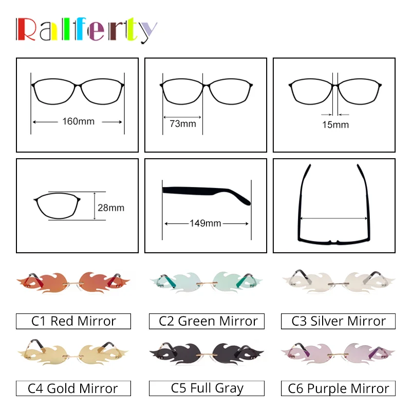 Декоративные праздничные солнцезащитные очки Ralferty для женщин и мужчин новинка