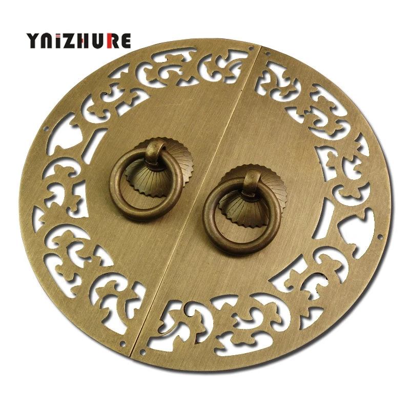 15 см 20 китайский античный Медь ручки шкафа мебели стопорное кольцо ретро шкаф