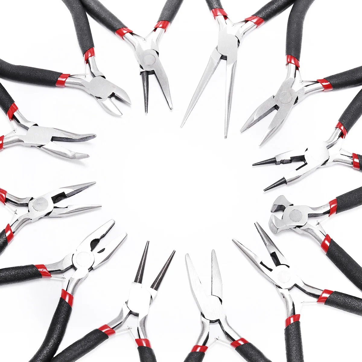 

Black Color Handle Anti-slip Splicing Fixing Jewelry Pliers Tools & Equipment Kit for DIY Jewelery Accessory Design