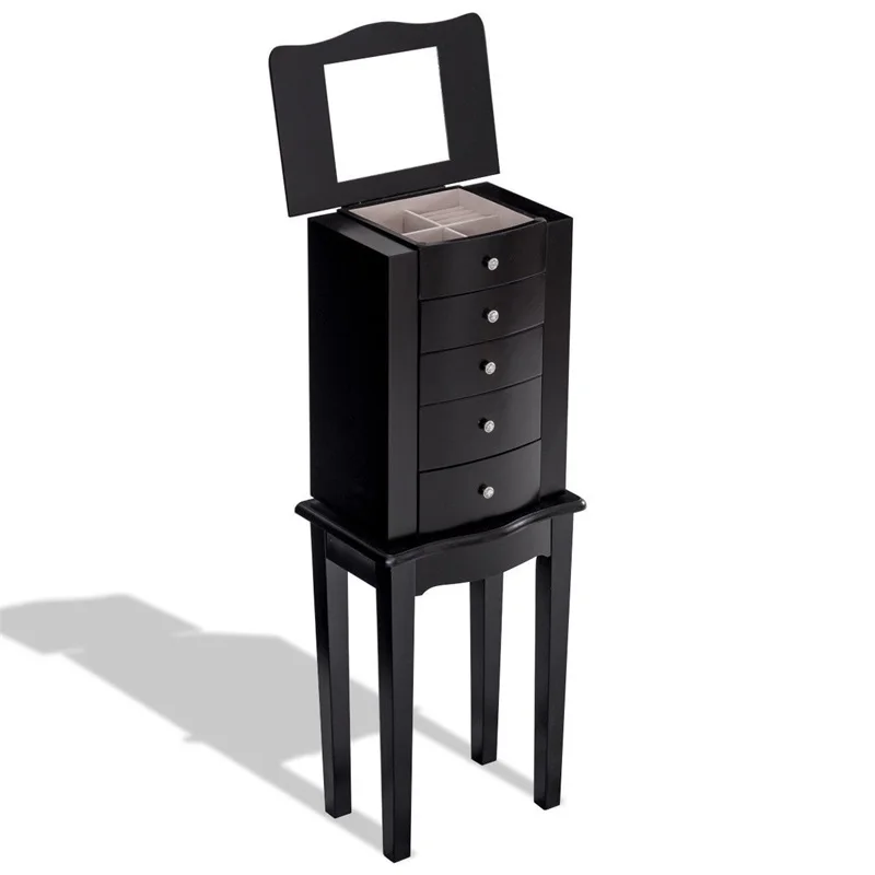 Деревянный зеркальный шкаф для хранения ювелирных изделий гостиной HW55997| |