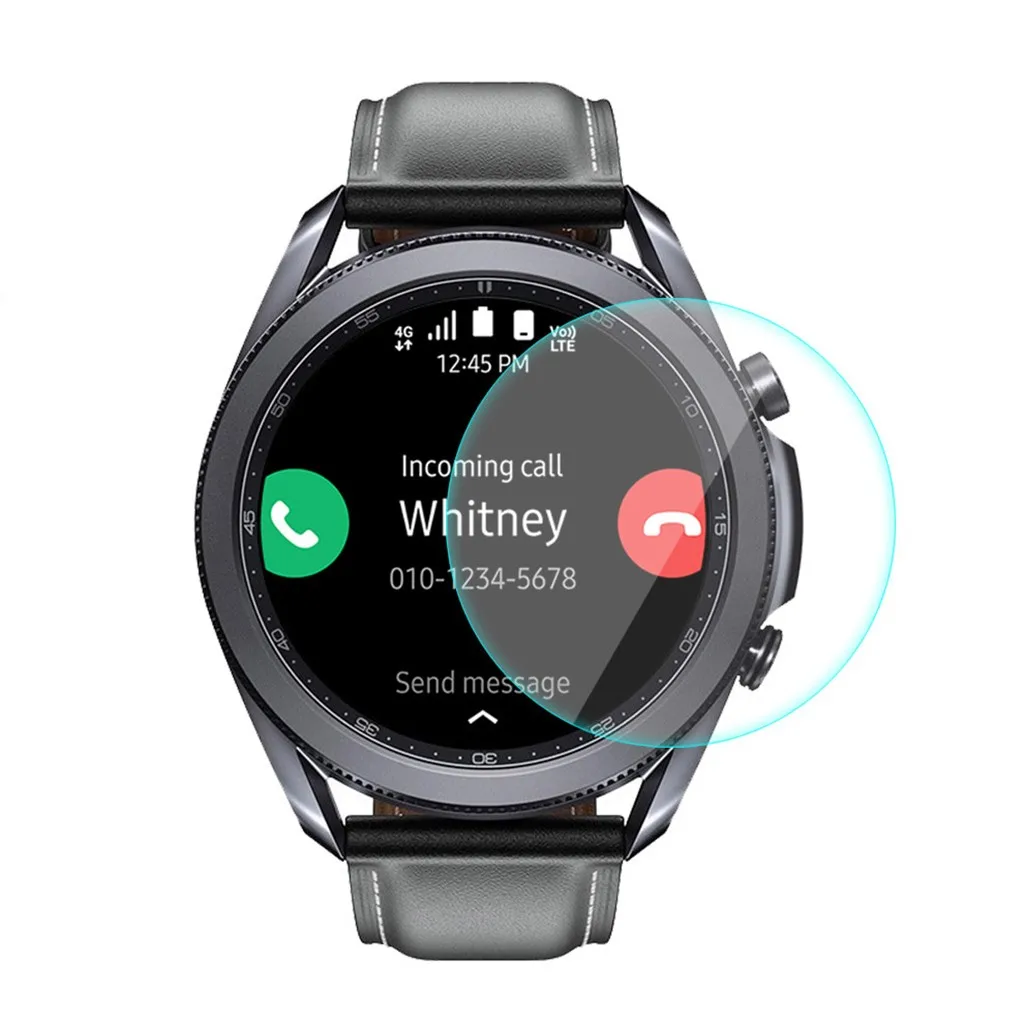 

NSSD 5PC 9H Explosion-proof Tpu HD Full Cover For Samsung Galaxy Watch 3 45mm Screen Protector Clear Bubble Free Anti-scratch