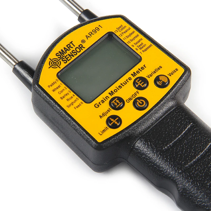 Цифровой анализатор влажности зерна риса AR991 используется для семян кукурузы