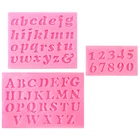 Алфавит 0-9 с арабскими цифрами, силиконовая форма для выпечки, форма для свадебного торта, дня рождения