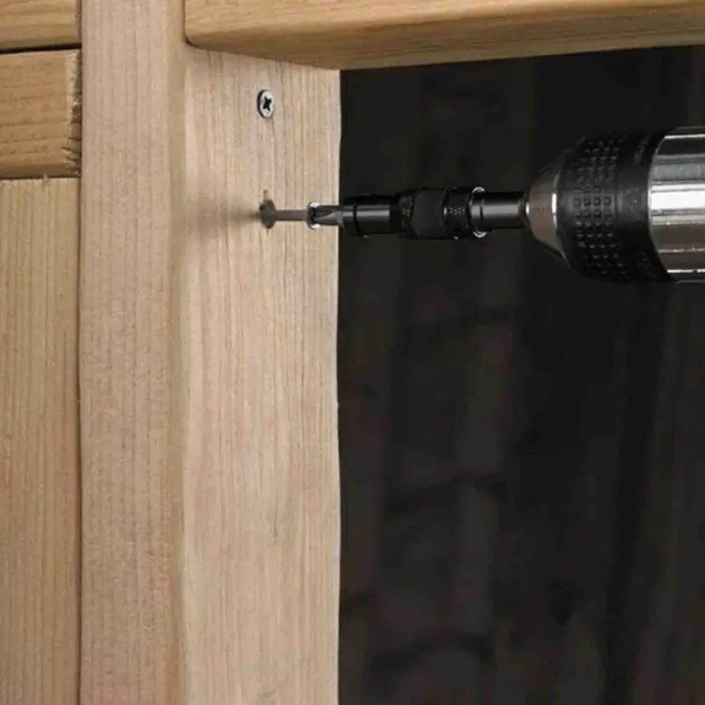 

1/4" Magnetic Screw Drill Tip Drill Screw Tool Quick Change Locking Bit Holder Drive Guide Drill Bit Extensions Pivot Drill