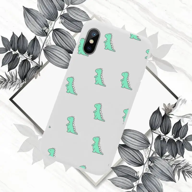 

dinosaur Phone Case White Candy Color for iPhone 11 12 mini pro XS MAX 8 7 6 6S Plus X SE 2020 XR