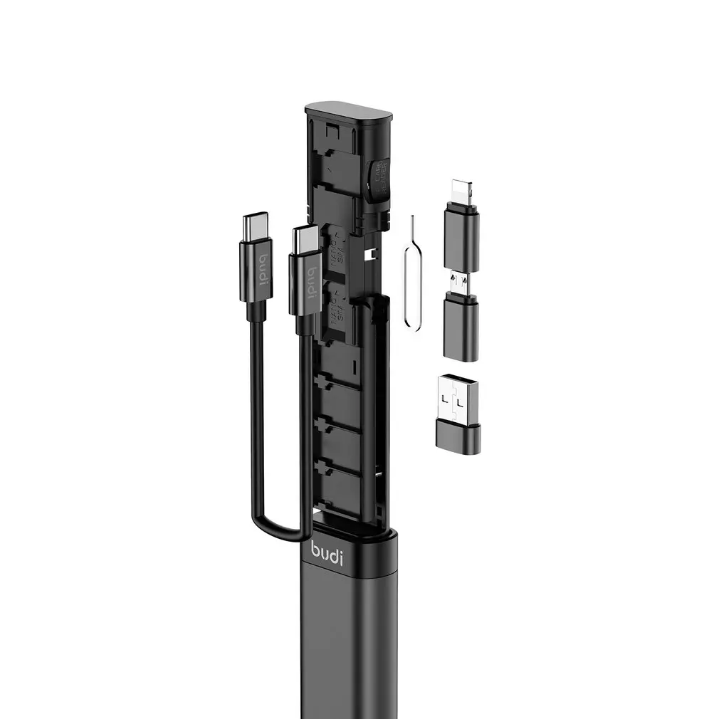 Многофункциональный кабель-Стик 9 в 1 6 типов кабелей с комплектом SIM-карт