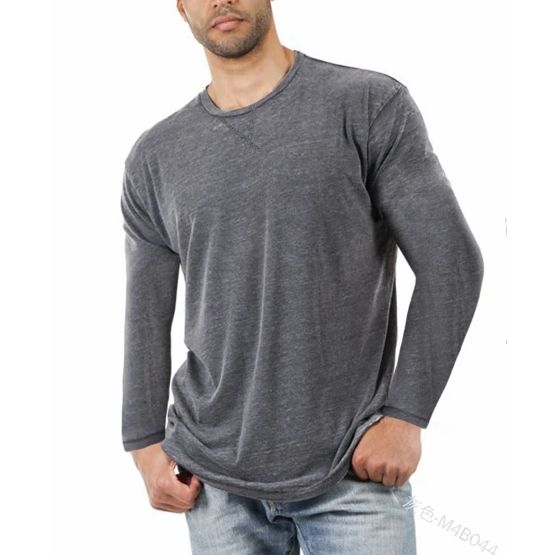 

WEPBEL Long Sleeve T-shirt Women's Fashion Solid Color Slim Pullover T-shirt Spring Summer Leisure O-Neck Pullover T-shirt