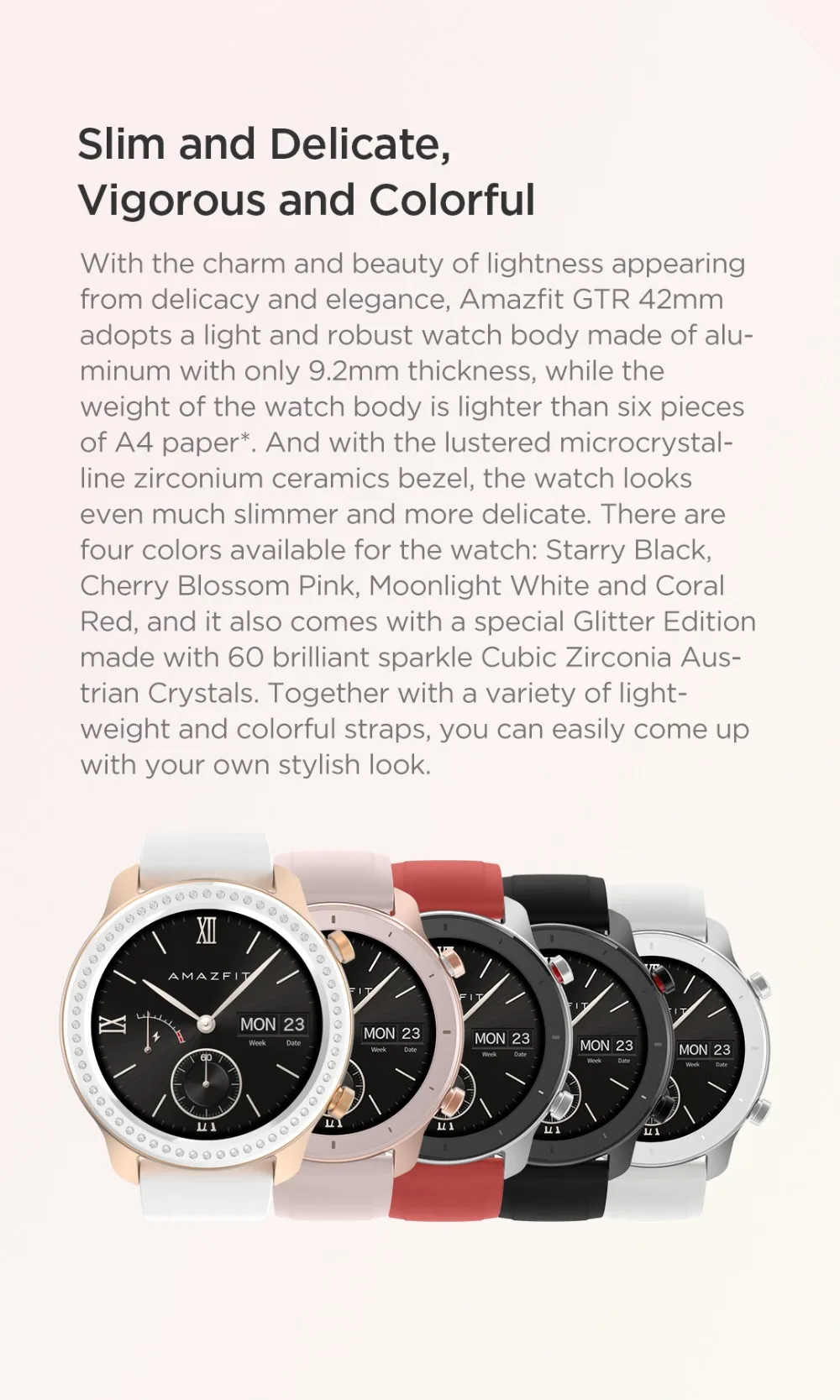 Amazfit gps+ GLONASS 42 мм gps Смарт-часы для женщин 50ATM Водонепроницаемый Фитнес-трекер Smartwatch Strava управление музыкой для Android IOS