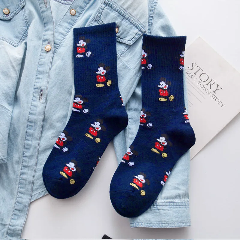 Носки женские Микки хлопковые носки Корея Dongdaemun уличные дикие модели милый