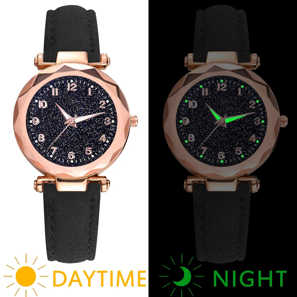 Светящиеся женские часы Звездное небо женские часы montre femme relojes para mujer zegarki uhr damen horloge vrouw