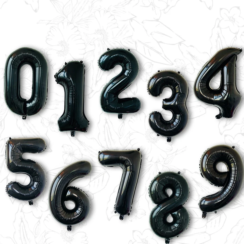 1 шт. 16 дюймов черные большой размер фольга гелиевые шары для дня рождения