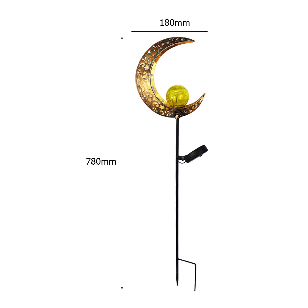 

LED Solar Flame Light Sun Moon Waterproof Retro Iron Landscape Lawn Garden Flame Effect Lamp Outdoor Landscape Decorative Light