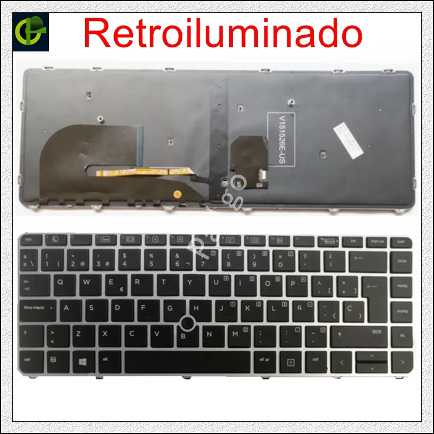 Испанская клавиатура с подсветкой для HP EliteBook 840 G3 745 G4 g4 848 zbook 14u 819877-161 819876-161