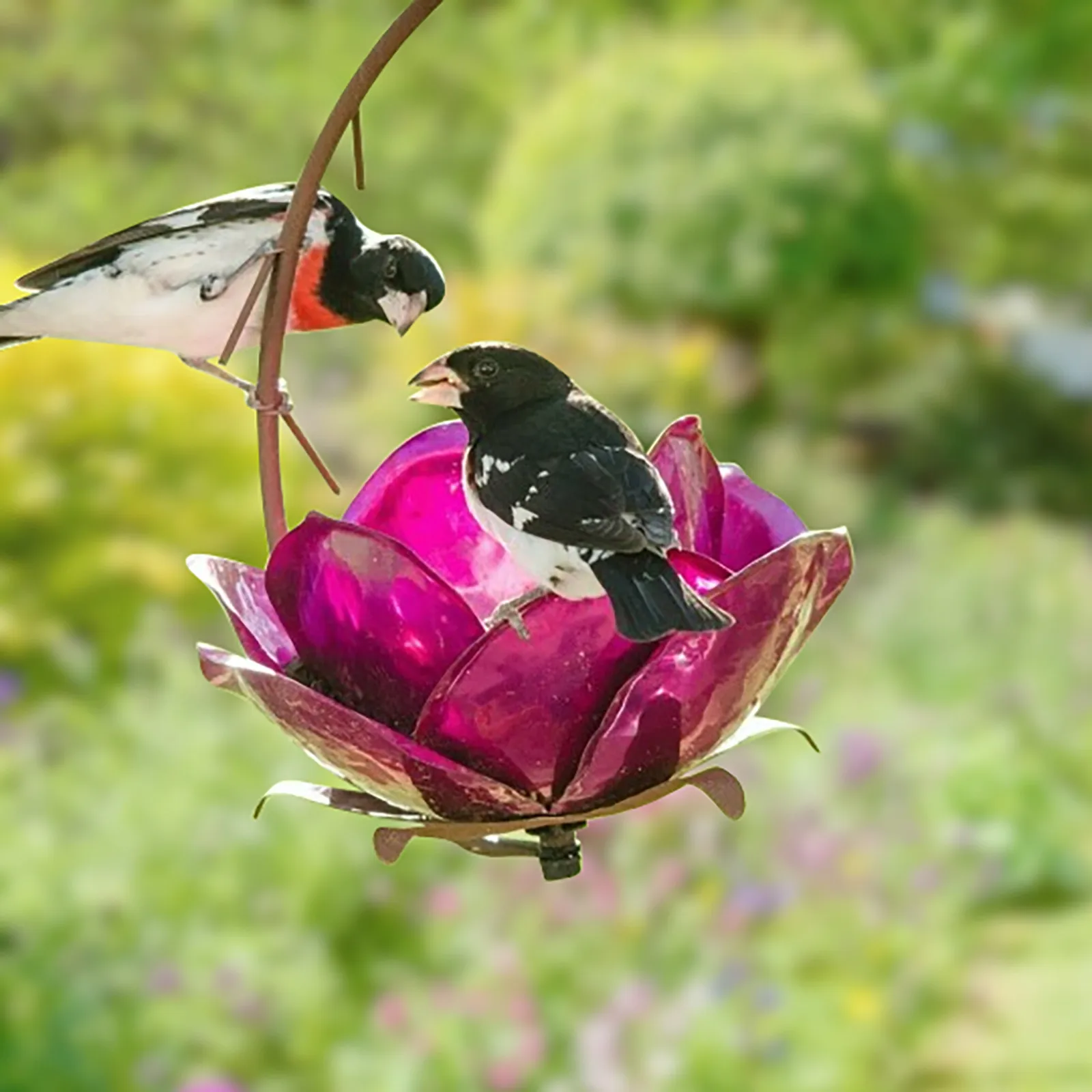 

Металлическая кормушка для птиц, подвесная кормушка для цветов и сада, декоративное украшение для дома