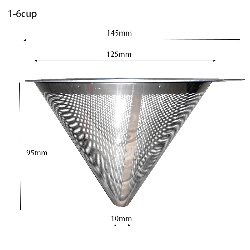 Кофейный фильтр из нержавеющей стали 304 двойная нержавеющая сталь мелкая сетка