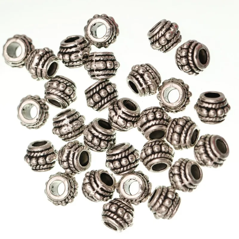 Оптовая продажа с серебряным покрытием Шарм свободные сферы бусина круглой