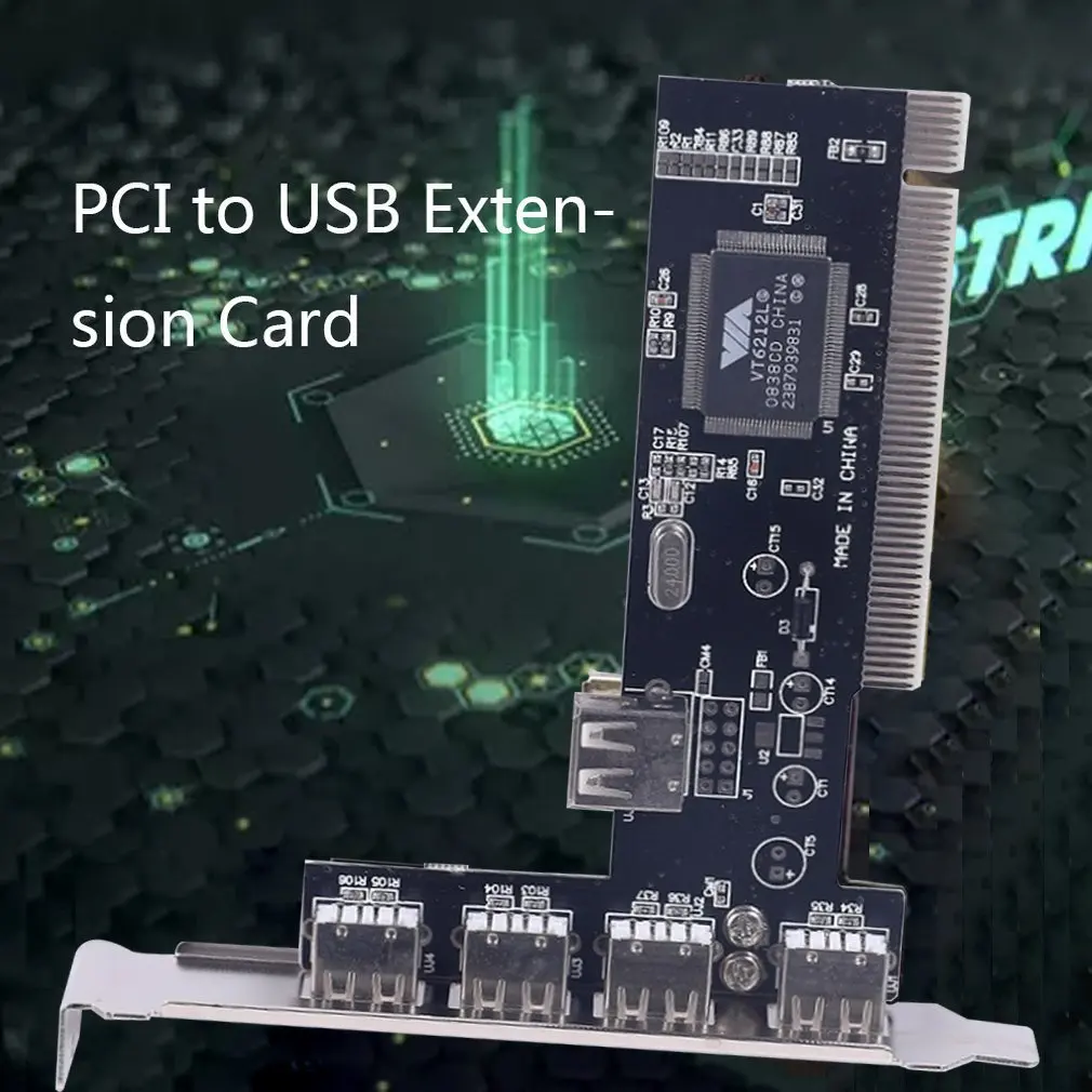 

4 Ports PCI-E to USB 2.0 HUB PCI Express Expansion Card Adapter Converter USB2.0 New Free Drive 5